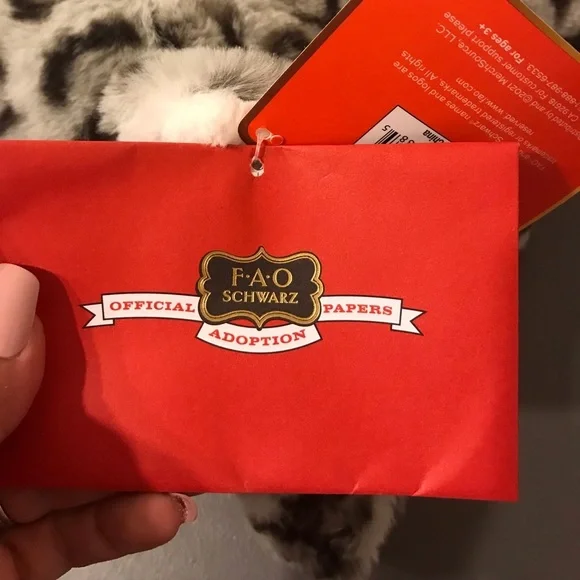 NWT F.A.O Schwartz adopt a pet wild endangered plush Grey snow leopard - Picture 7 of 8